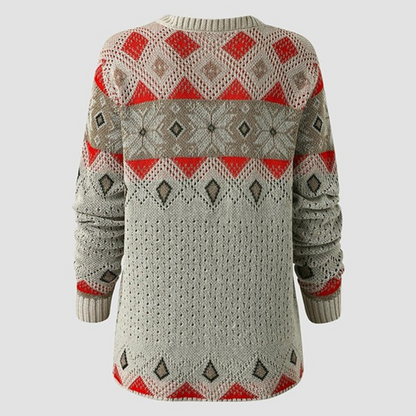 Fashionable Graphic Pattern Crew Neck Sweater