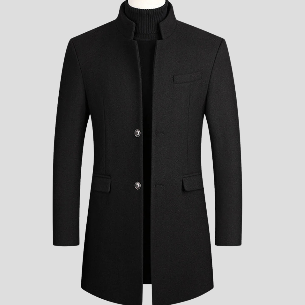 Men's Stylish Wool Overcoat – Classic Winter Jacket