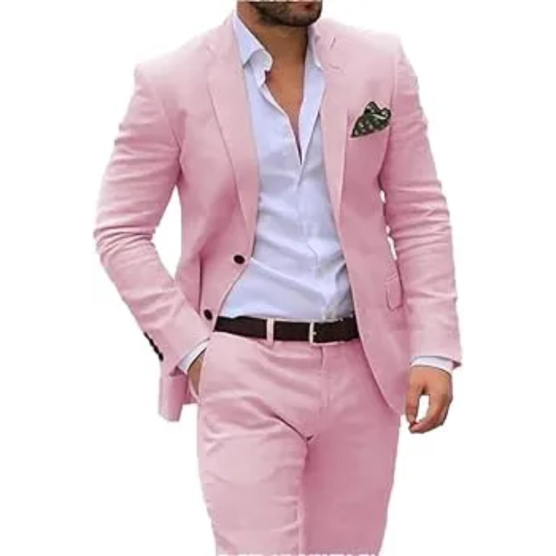 Slim Fit Men's Linen 2 Piece Suit