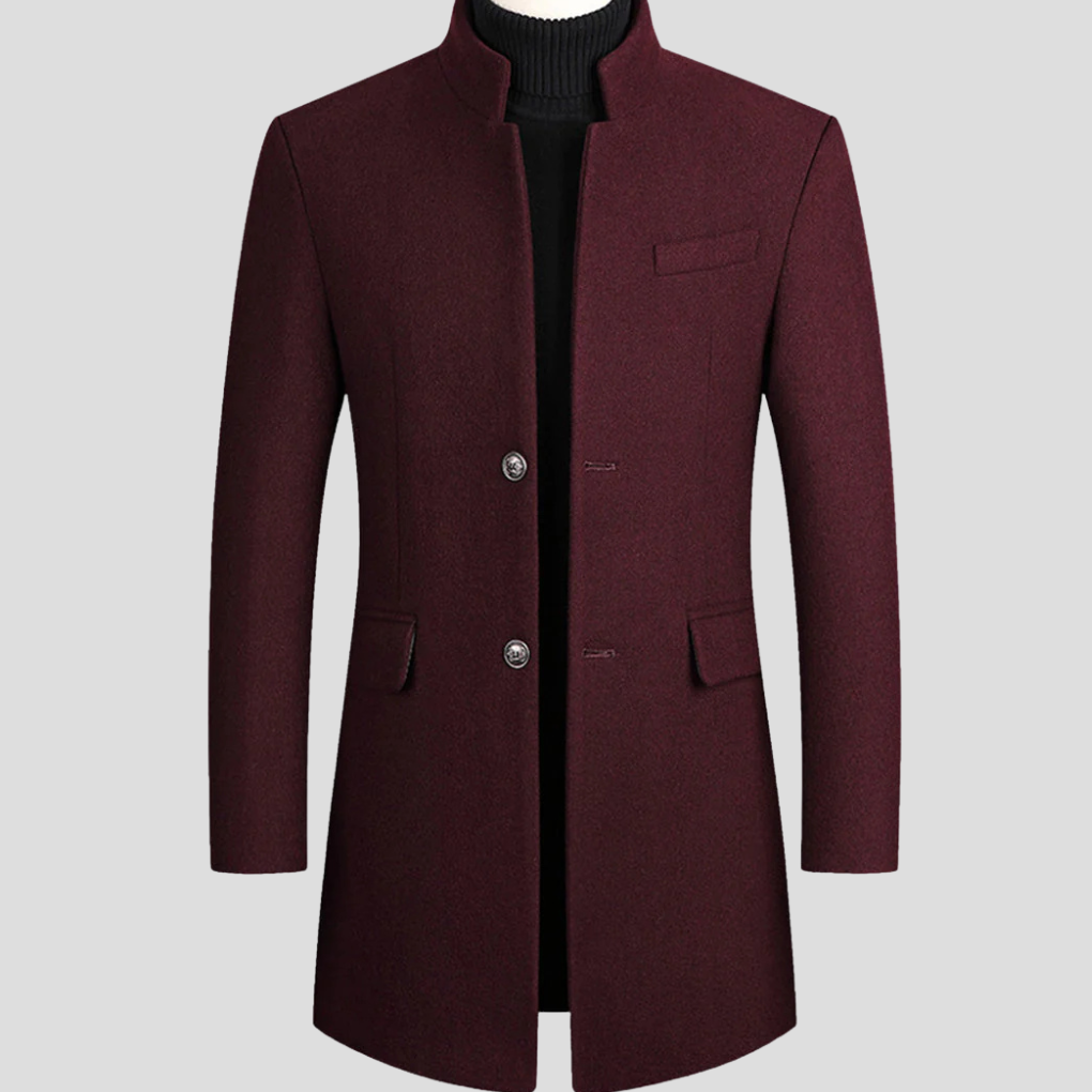 Men's Luxury Wool Overcoat - Classic Winter Jacket - Olytrend