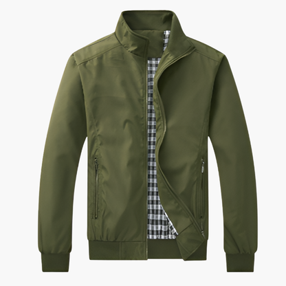Tailored Fit Mens Leather Bomber Jacket