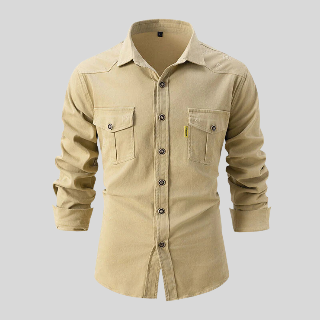 Durable Men's Casual Button Down Shirt