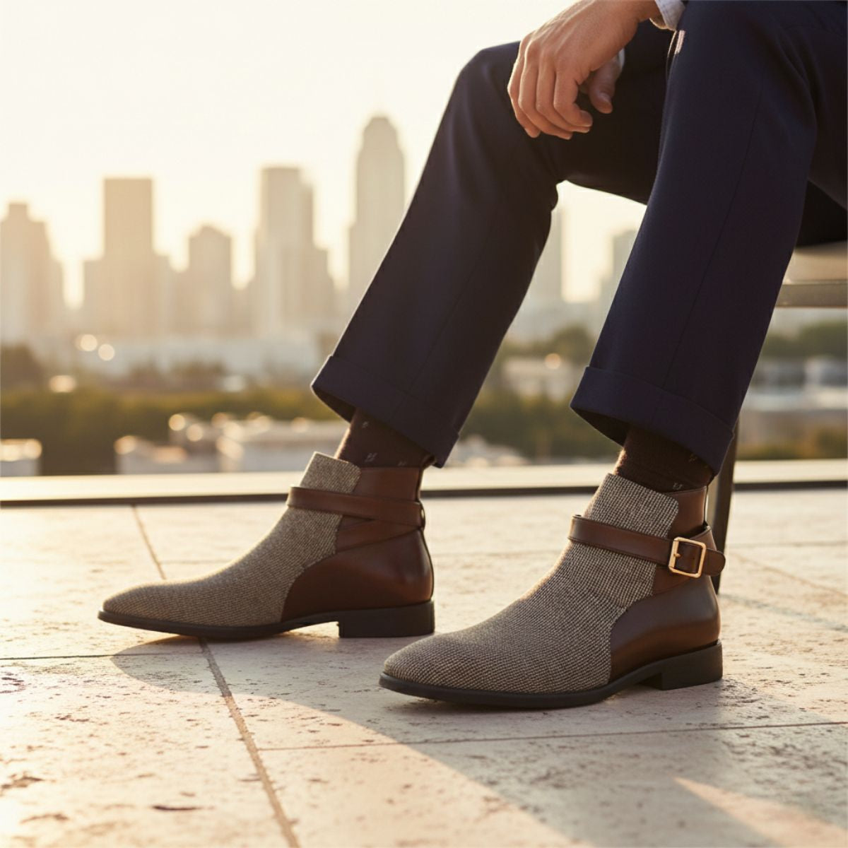 Stylish Men's Leather Chelsea Ankle Boots