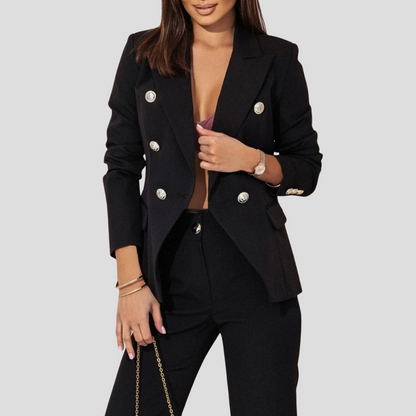Women's Chic Summer Blazer Suit