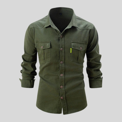 Durable Men's Casual Button Down Shirt - Olytrend