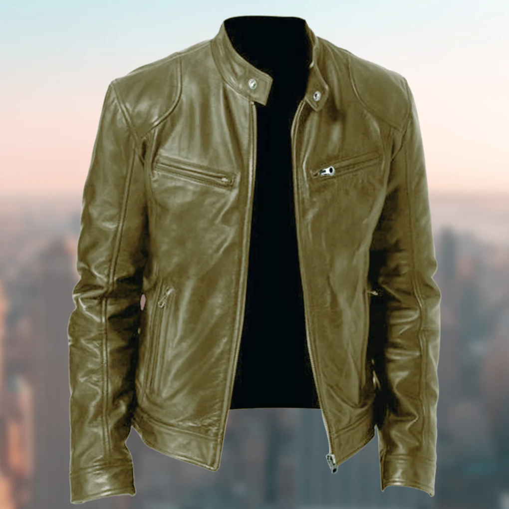 Classic Men's Faux Leather Coat