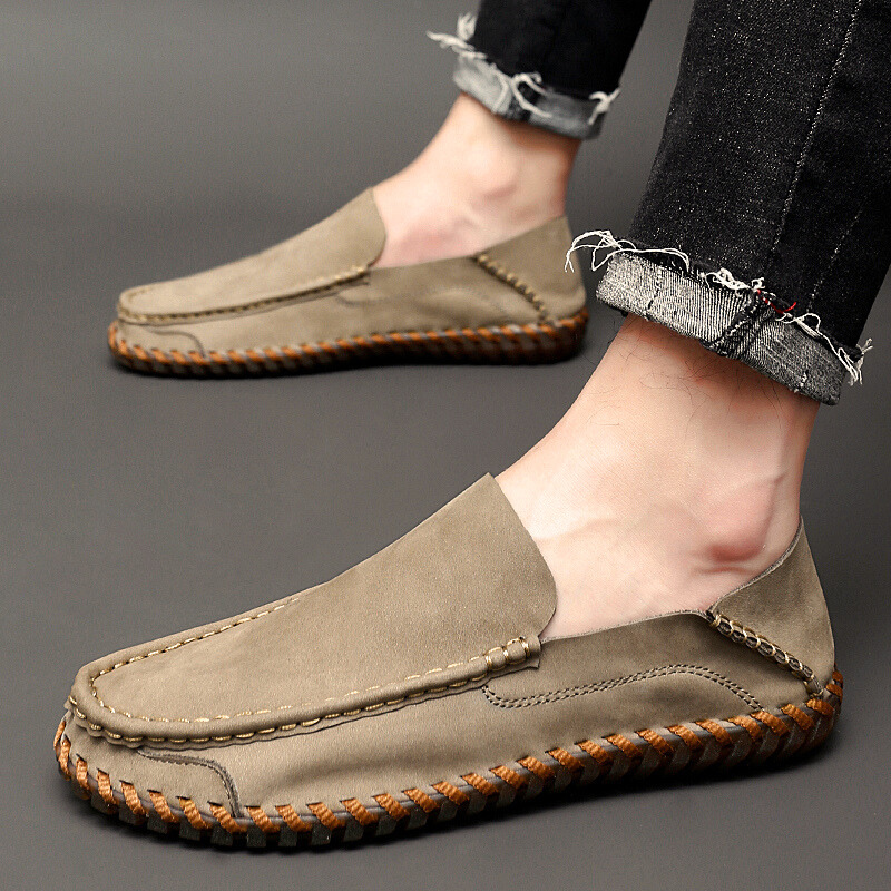 Slip On Leather Moc Loafers for Men - Comfortable Dress Shoes - Nocini