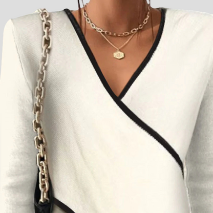 Classic Fit V-Neck Knit Sweater