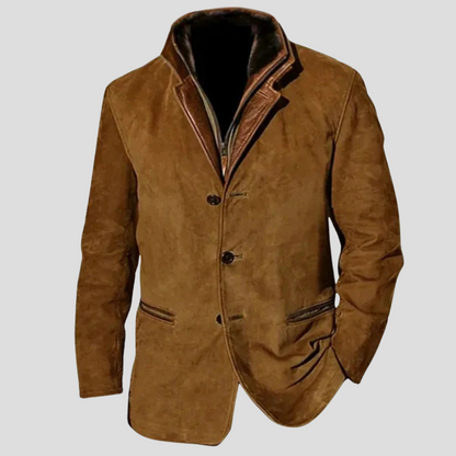 Classic Leather Mens Coat