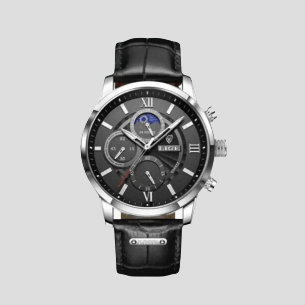 Slim Men's Leather Watch