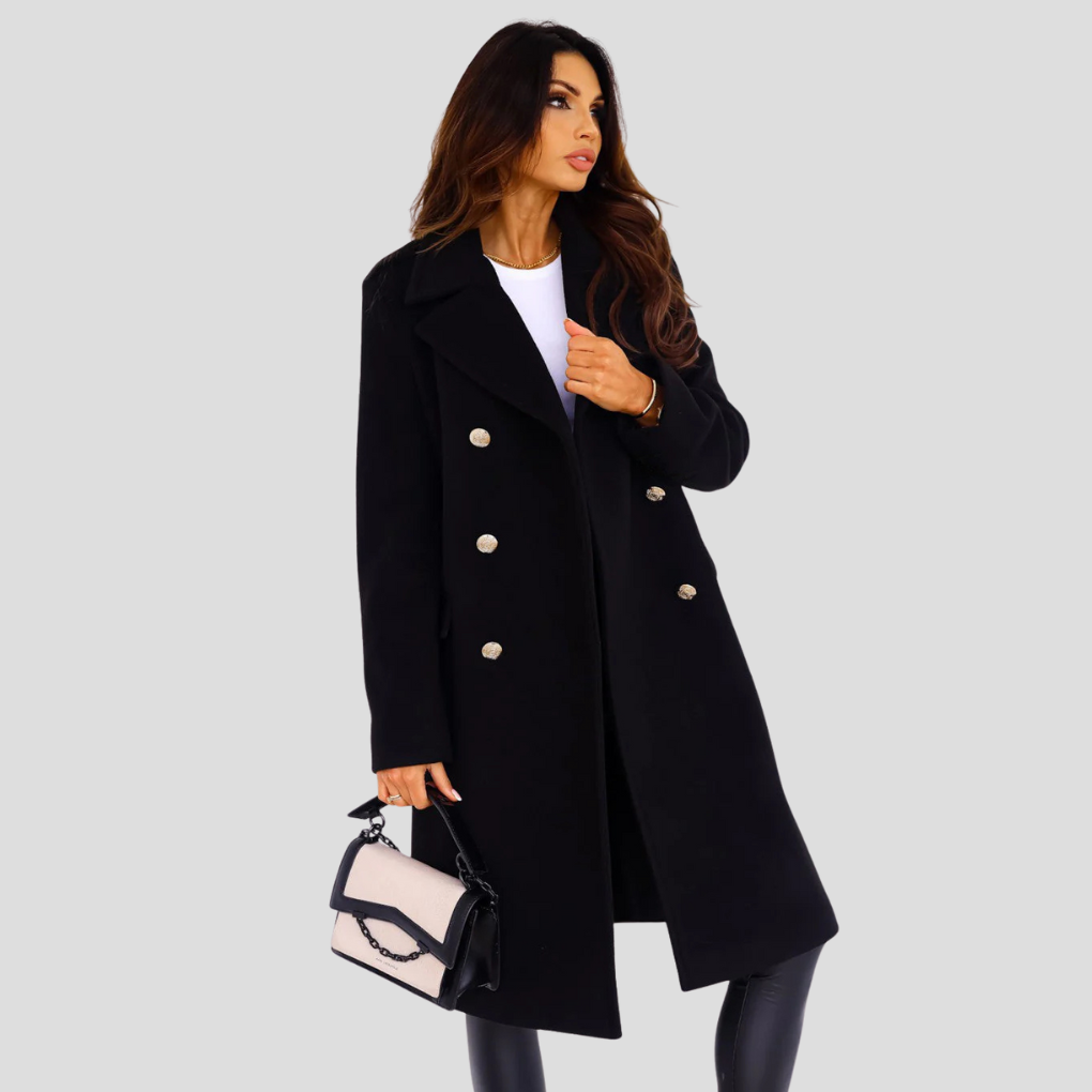 Ladies Classic Two-Button Trench Coat - Olytrend