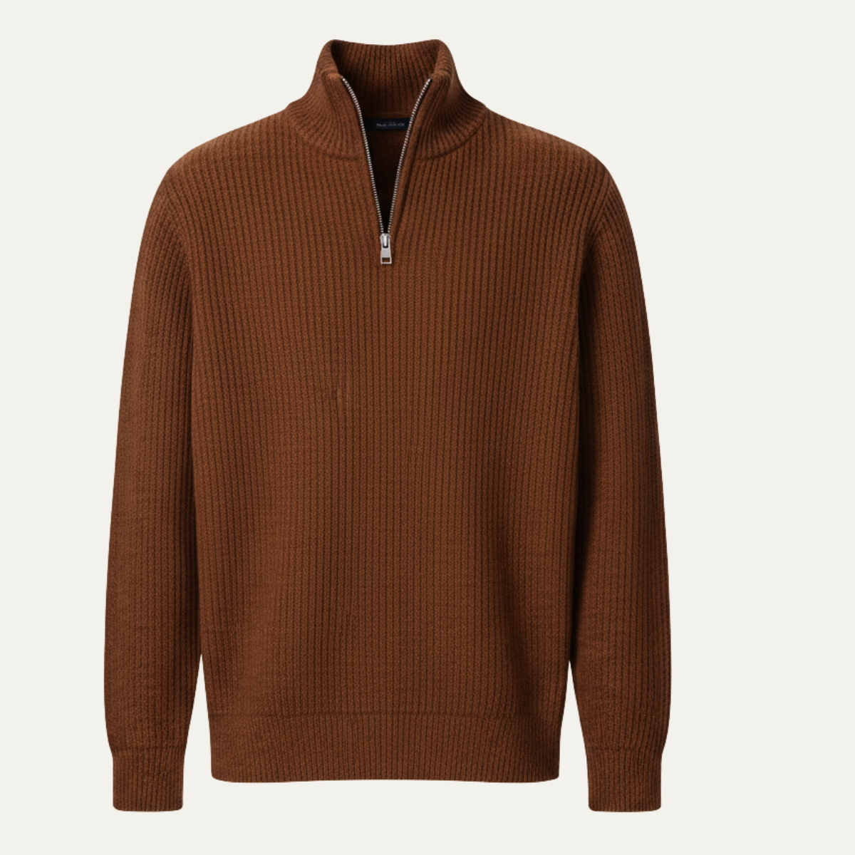 Classic Men's Quarter Zip Knitted Casual Sweater