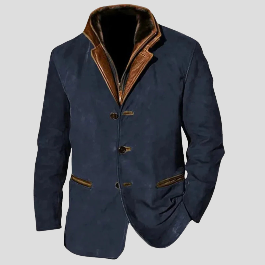 Classic Leather Mens Coat