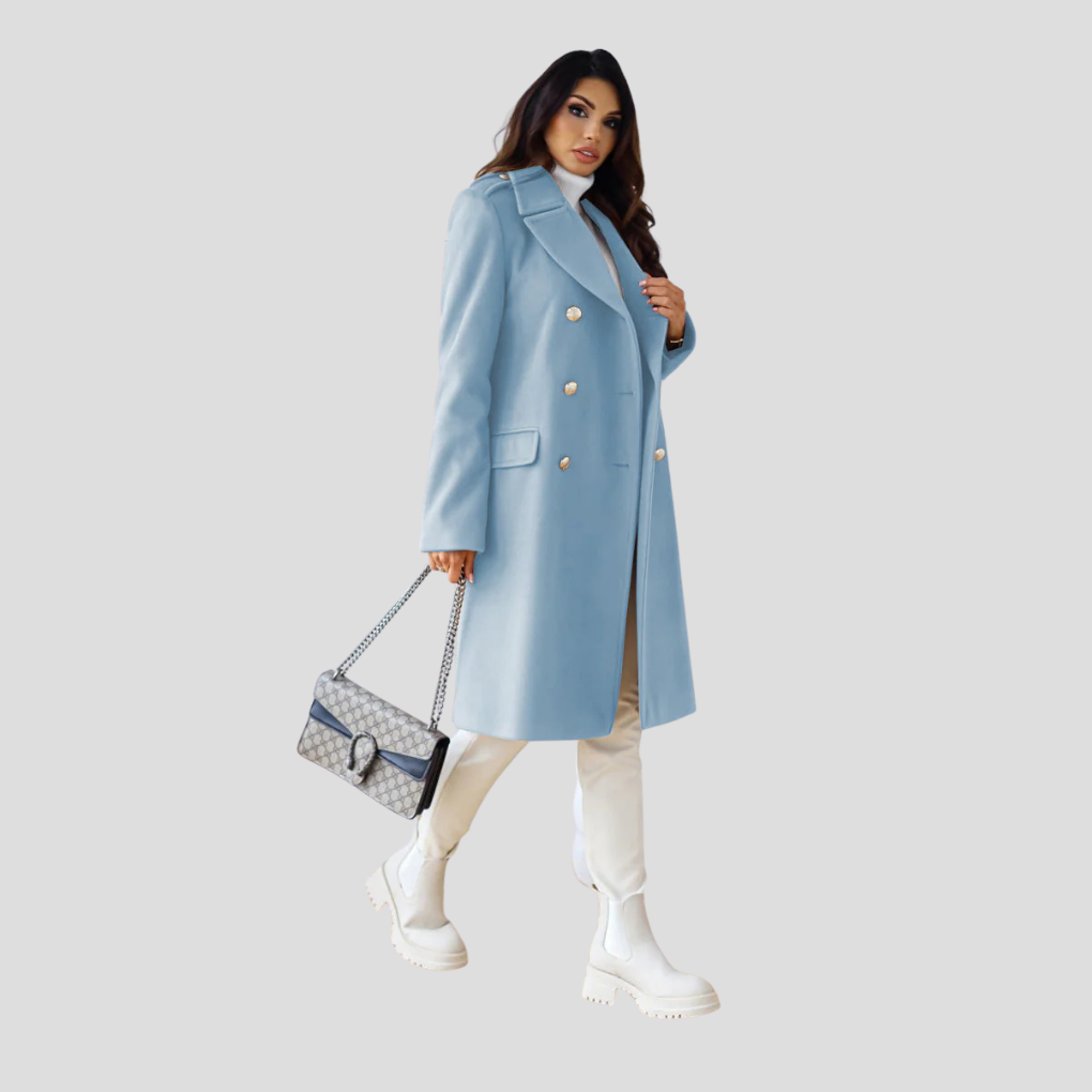 Ladies Classic Two-Button Trench Coat