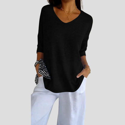 Comfortable Women's V-Neck Sweater Top