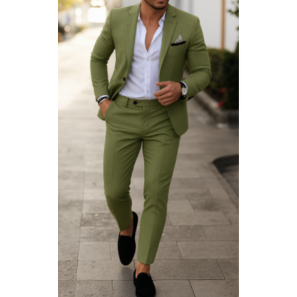 Men's Classic Lightweight Slim Fit 2 Piece Suit
