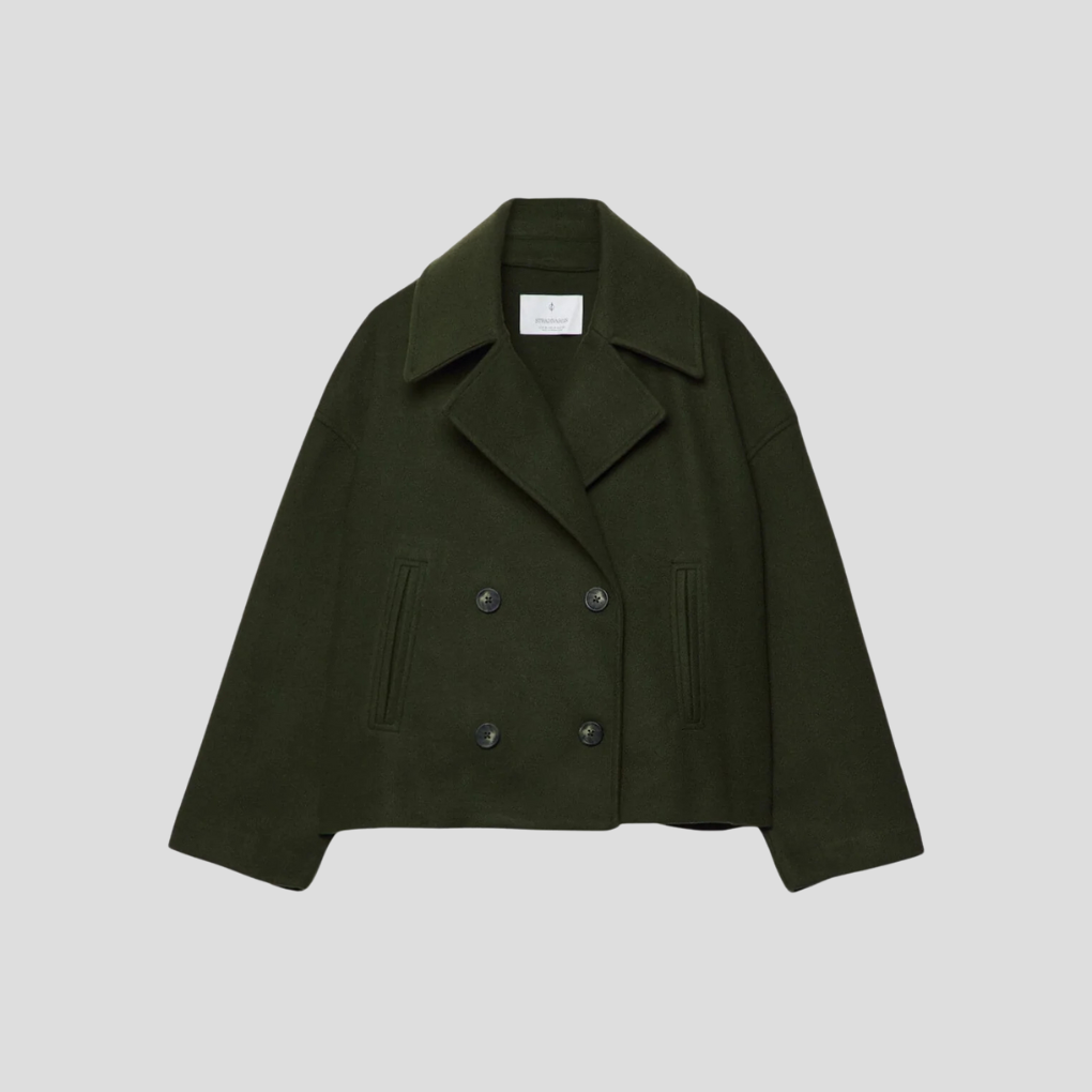 Classic Fit Double Breasted Short Coat
