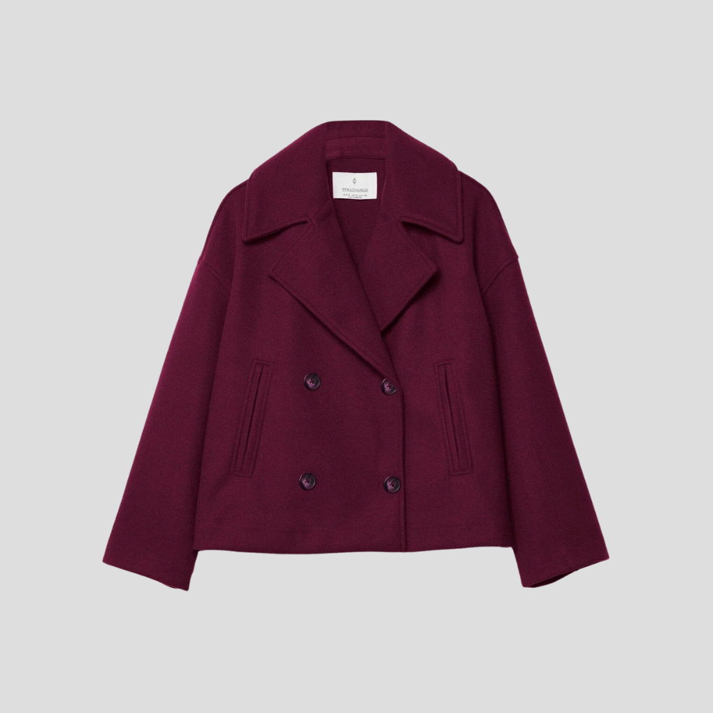Classic Fit Double Breasted Short Coat