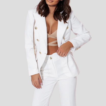 Women's Chic Summer Blazer Suit