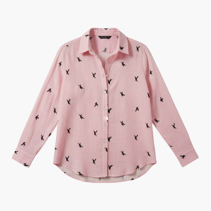 Ladies Classic Button Down Long Sleeve Shirt - Olytrend