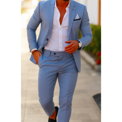 Men's Classic Lightweight Slim Fit 2 Piece Suit