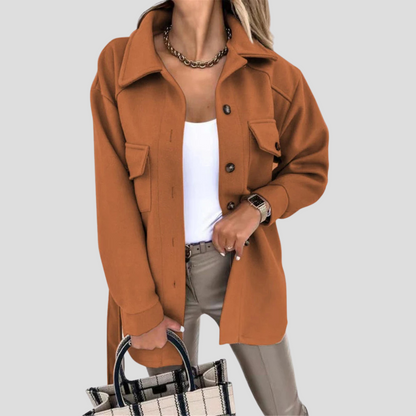Loose Fit Women's Coat - Casual Everyday Jacket
