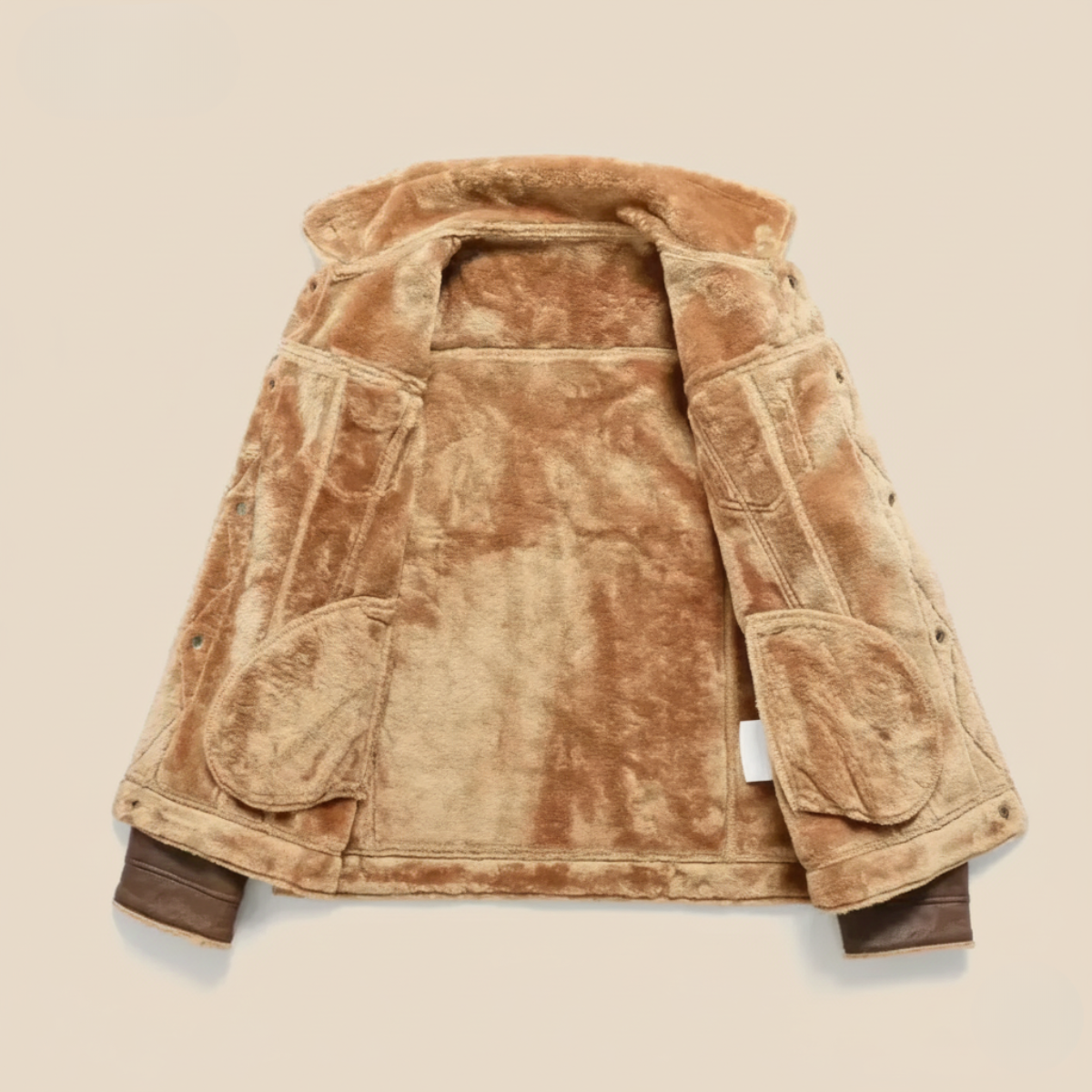 Warm Waterproof Mens Suede Leather Jacket