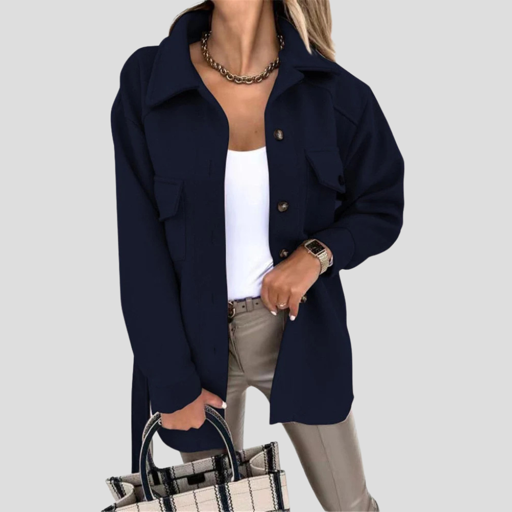 Loose Fit Women's Coat - Casual Everyday Jacket
