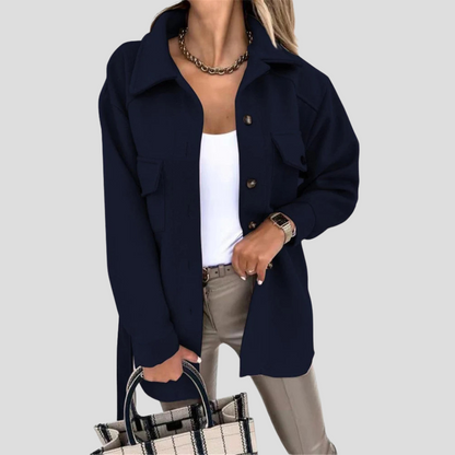 Loose Fit Women's Coat - Casual Everyday Jacket