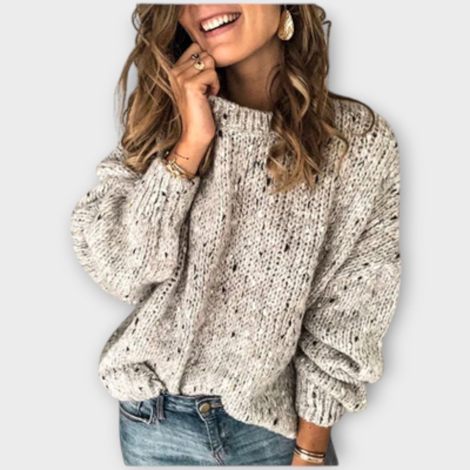 Soft Vintage Crew Neck Sweater - Olytrend