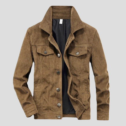 Slim Fit Men's Corduroy Jacket - Olytrend