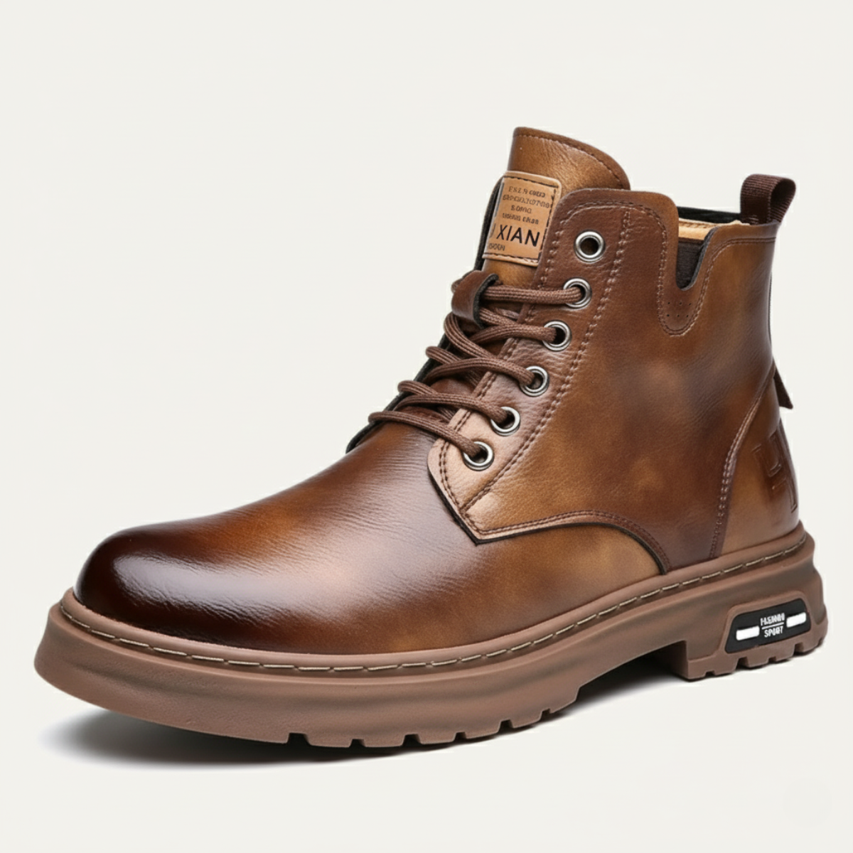 Tough Water Resistant Leather Ankle Boots for Men - Nocini