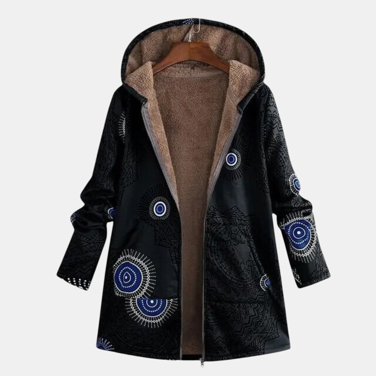 Ethnic Print Winter Jacket - Olytrend