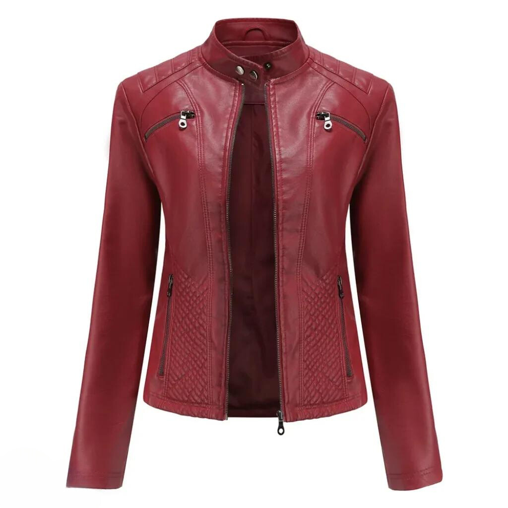 Fashionable Genuine Leather Coat
