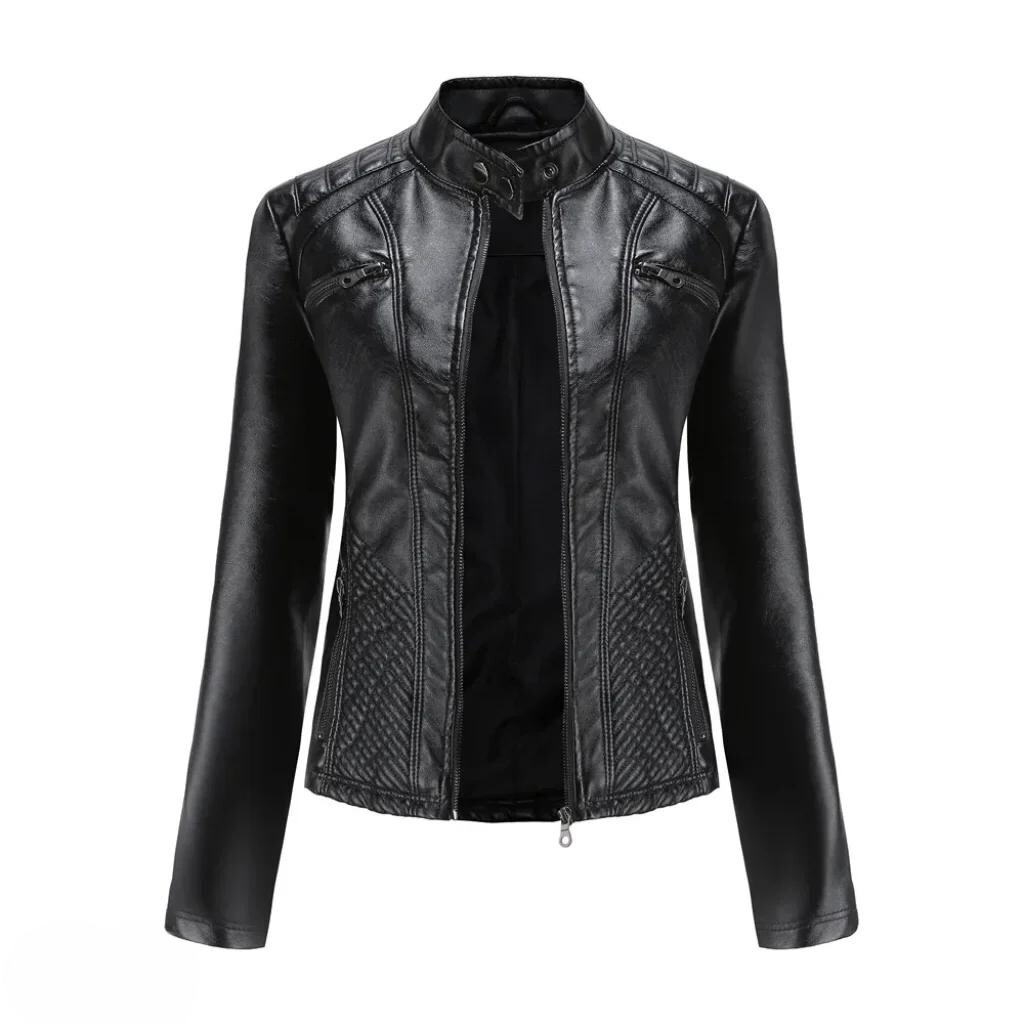Fashionable Genuine Leather Coat