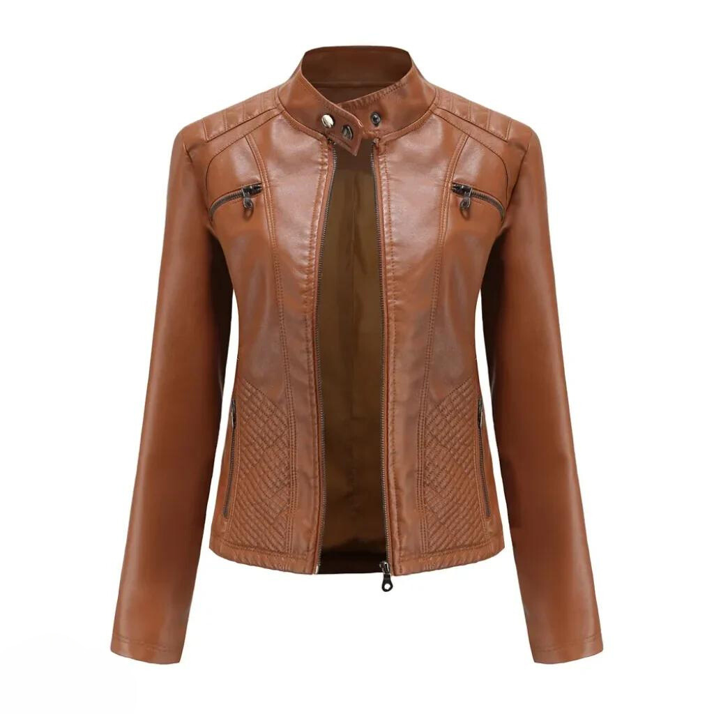 Fashionable Genuine Leather Coat