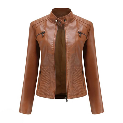 Fashionable Genuine Leather Coat
