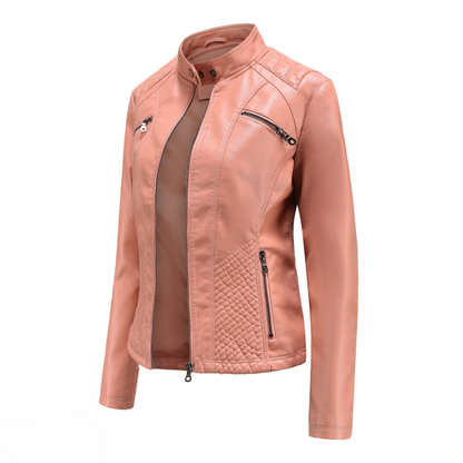 Fashionable Genuine Leather Coat