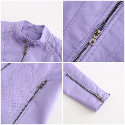 Fashionable Genuine Leather Coat