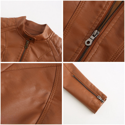 Classic Genuine Leather Biker Jacket