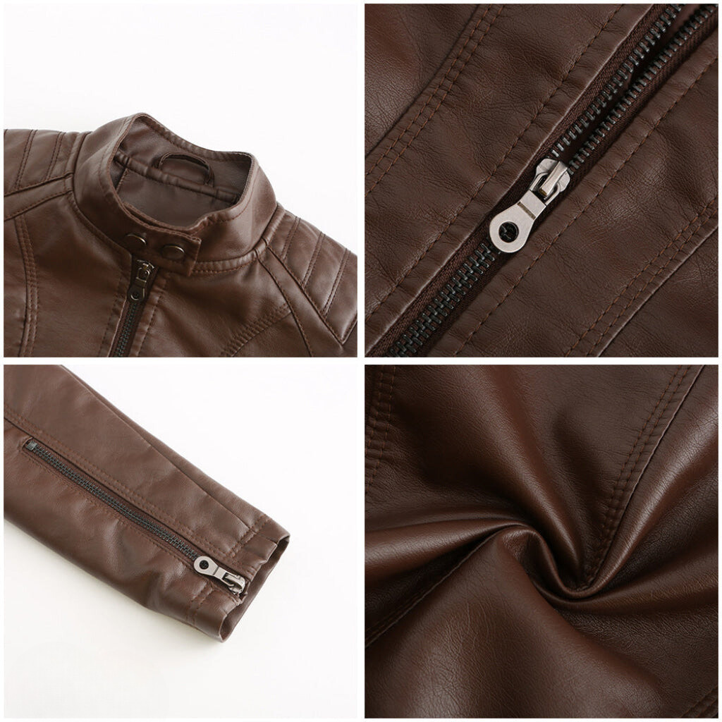 Classic Genuine Leather Biker Jacket