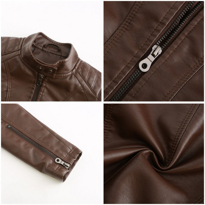 Classic Genuine Leather Biker Jacket