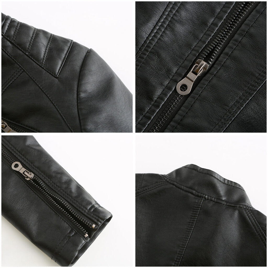 Fashionable Genuine Leather Coat