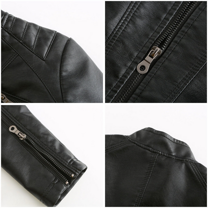 Classic Genuine Leather Biker Jacket