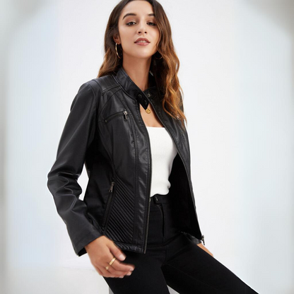 Fashionable Genuine Leather Coat - Olytrend