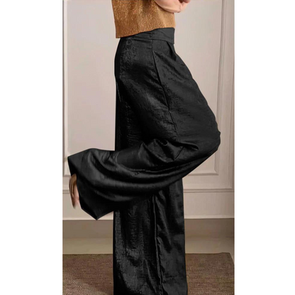 Soft V-Neck Sweater and Wide Leg Pants Set for Women