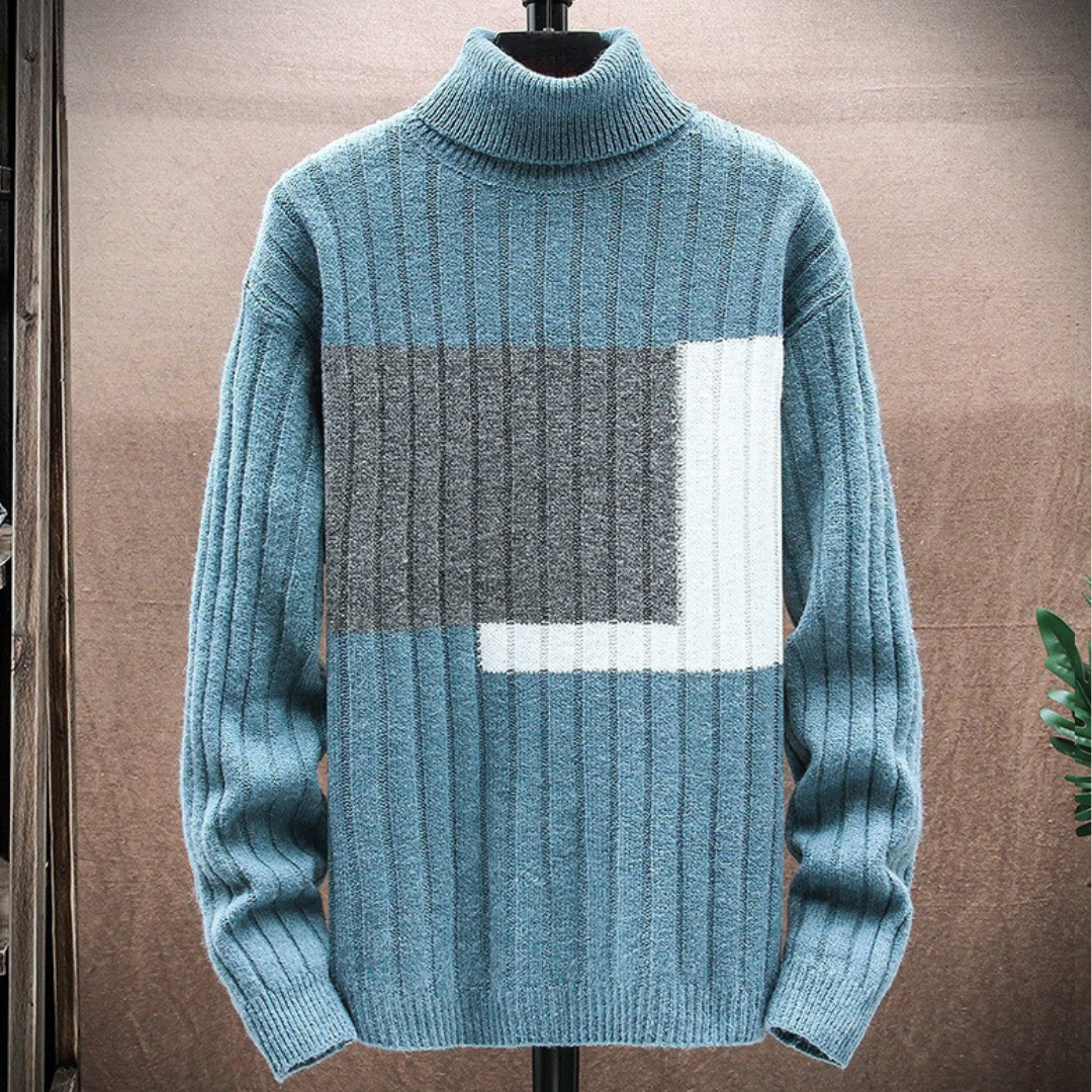 Casual Striped Crew Neck Long Sleeve Sweater - Nocini