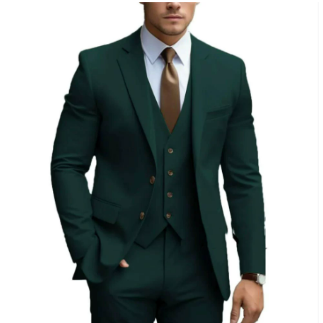 Vaughn | Men's Classic Fit Three-Piece Business Suit - Nocini