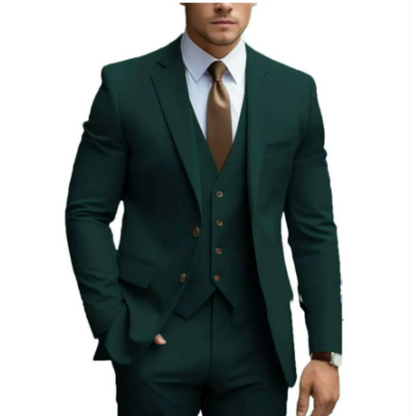 Vaughn | Men's Classic Fit Three-Piece Business Suit - Nocini