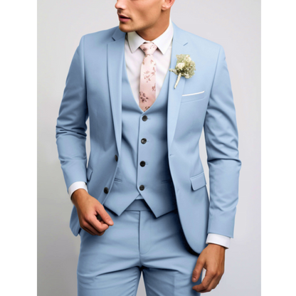 Classic Men's 3 Piece Slim Fit Business Suit - Nocini